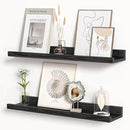 Floating Shelves for Wall, Picture Ledge Shelf 24 Inch Solid Wood Set of 2, Rustic Wall Shelves with Lip, Kids Bookshelf, Photo & Picture Live Edge Floating Shelves for Bedroom, Living Room, Kitchen by CozyNest Decor