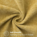MIULEE Pack of 2 Couch Throw Pillow Covers 12x20 Inch Mustard Yellow Farmhouse Decorative Pillow Covers with Stitched Edge Soft Chenille Solid Dyed Fall Pillow Covers for Sofa Bed Living Room by CozyNest Decor