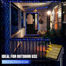 JMEXSUSS 2 Pack Blue and White Solar Christmas Lights, Each 33FT 100 LED Solar String Lights Outdoor Waterproof, 8 Modes Mini Fairy Lights for Outside Yard Patio Christmas Decorations by GreenHaven Gardens