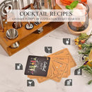 Bartender Kit Cocktail Shaker Set with Stand Bar Tool Bar Set for Drink Mixing Home Bartending Kit 17-Piece Bar Cart Accessories: Martini Shaker, Mixer Spoon, Jigger, Muddler, Strainer & Recipes Gifts by CozyNest Decor