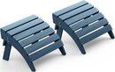 SERWALL Folding Adirondack Chair Footrest Set of 2, Adirondack Ottomans Without Assembly, Blue by GreenHaven Gardens