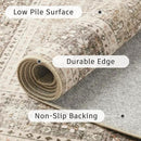 DCX Machine Washable Brown and Beige Area Rug 8x10, Non Slip Stain Resistant Vintage Rug for Living Room Diningroom Bedroom Nursery, Soft Low Pile Large Carpet by CozyNest Decor