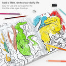 ARTEZA Kids Coloring Book and Colored Pencils Set, Dinosaur Illustrations, 50 Double-Sided Sheets, 100-lb Paper by TinyTreasures Baby Boutique