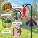 Gtongoko Bird Feeder Pole Squirrel Proof 92 Inch Shepherds Hook for Outdoor with Squirrel Baffles Adjustable Heavy Duty with 7 Prongs Base for Hanging Plants, Bird Feeders, Black by CozyNest Decor