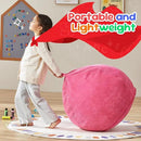 Hobestluk 2.5FT Bean Bag Chair Beanbags Small Bean Bag Chair with Filler Included Teardrop Bean Bag with Removable Cover for Bedroom Living Room (Small, Pink) by CozyNest Decor