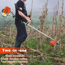 Gas Weed Wacker Cordless 2 in 1 String Trimmer, 52cc 2 Cycle Weed Eater with Anti-Slip Handle Brush Cutter Garden Tools Edger Lawn Tool (Orange) by GreenHaven Gardens