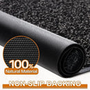 Mibao Front Door Mat, Dirt Trapper Welcome Mat for Outdoor Indoor, Non-Slip Waterproof Doormat, Durable Machine Washable Low Profile Entry Rug for Back Door Outside Patio Porch, 30" x 18", Black by CozyNest Decor