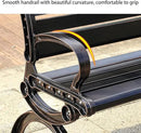 Outdoor Bench Chair Cast Aluminum Garden Bench Patio Bench All-Weather Park Bench for Backyard Porch Lawn (150cm Armless Park Bench) by GreenHaven Gardens