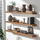 Floating Shelves for Wall, USA-Sourced Fir Wood 55 Inch Wall Shelves Set of 1, Natural Rustic Solid Wooden Floating Shelves Wall Mounted, Nursery Book Storage Shelf, Display Shelf for Bathroom by CozyNest Decor