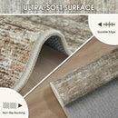 Runner Rug 2'6''x8' Kitchen Runner Rug: Modern Abstract Washable Area Rug with Non-Slip Backing, Thin Long Carpet Runner for Hallway, Bedroom, Laundry Room-Brown by TinyTreasures Baby Boutique