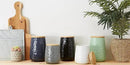 DII Kitchen Accessories Collection, Textured Matte Ceramic Canister Set, Black Dimple, 2 Piece by CozyNest Decor