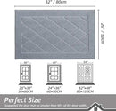 BEQHAUSE Dirt Trapper Door Mat 20" x 32", Doormat Non-Slip Entryway Rugs Washable, Dog Door Mat Stain Resistant and Absorbent Welcome Floor Mat for Front Back Door, Muddy Wet Shoes & Paws, Grey by CozyNest Decor