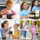 2-in-1 Insulated Food Jar & Snack Container - 15oz Kids Soup Thermos for Hot Food with Handle and Spoon, Leak Proof Reusable Toddler Snack Box, Perfect for School & Travel, Black by TinyTreasures Baby Boutique