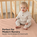 KeaBabies 2-Pack Muslin Crib Sheets for Boys, Girls - 100% Organic Cotton Fitted Baby Crib Mattress Sheet, Soft Breathable Standard Toddler Bed Cover Bedding Set, Neutral, Durable 52x28 (Russet) by TinyTreasures Baby Boutique