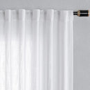 MYSKY HOME White Curtains 95 Inches Long Semi Sheer Drapes Light Filtering for Sliding Glass Door Window Treatments Soft Cotton Blend Panels Linen Look Farmhouse Style, 100" x 95", 1 Piece by CozyNest Decor