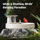 Birdfy Smart Bird Bath with Camera Solar Powered & Fountain, Dual-Lens Camera for Wildbird Watching, Auto Capture Bird Videos & Motion Detection - AI Lifetime Version (Yellowstone) by GreenHaven Gardens