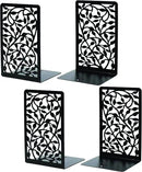 CNK Book Ends Bookends for Decorative Books Holder Bookend Shelves End Hold Heavy Duty Holders Stoppers Metal Stopper Cute Boho Bookshelf Holds Cookbook Office Home Set of 4 Bookends Pair Black by CozyNest Decor