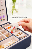 Womens Earring Jewelry Box for Girls Jewelry Earring Organizer Box Earring Holder Organizer for Girls Jewelry Organizer Earring Boxes for Women Girls Stud Earring Organizer Jewelry Box Navy by TinyTreasures Baby Boutique