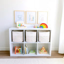 NaturalCozy Storage Cubes 11 Inch Cotton Rope Woven Baskets for Organizing, 3-Pack | Cube Storage Bin | Square Storage Baskets for Shelves Organizer, Classroom, Kids Toy Bins, Closet, Baby Nursery by TinyTreasures Baby Boutique