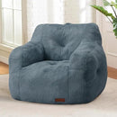 Hobestluk Bean Bag Chair for Adult Small Bean Bag Chairs with Arms Furry Beanbag Chair with Foam Filler Stuffed Bean Bag Sofa for Reading in Bedroom Living Room and Dorms (Blue Grey) by CozyNest Decor