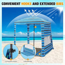 HOMEDEMO Beach Canopy UPF 50+, 6'×6', Easy Set up and Take Down Tent with Sand Pockets, Side Wall Shade Wind Waterproof for Kids, Family & Friends by TinyTreasures Baby Boutique