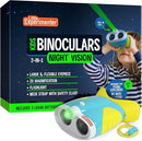 Night Vision Binoculars for Kids & Toddlers, Birthday Gift Ideas, Outdoor Exploration Toys, Binocular + Flash Light & Face Comfort Rubber, Educational STEM Gifts for Boys & Girls Ages 3 4 5 6 Year Old by TinyTreasures Baby Boutique