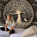 FORATER Tree of Life Tapestry Wall Hanging Sun Moon Stars Tapestries Aesthetic Galaxy Wall Tapestry Nature Home Decoration for Living Room Bedroom(61 x 82 Inch, Black and Gold) by CozyNest Decor