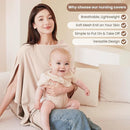 Konssy Nursing Cover for Breastfeeding, Soft & Breathable Privacy Poncho, Multi-Use Feeding Shawl, Comfortable & Portable Breastfeeding Cover for Women (Beige) by TinyTreasures Baby Boutique