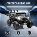 ANPABO 24V 4X4 Ride on Car Truck w/Remote Control, 4WD/2WD Switchable Kids UTV, 19" Spacious Seat, 4 Shock Absorbers, Soft Start, Music Player, Electric Car for Kids Ages 3+(Black by TinyTreasures Baby Boutique