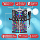 Singing Machine Karaoke Machine for Kids and Adults with Wired Microphone - Built-In Speaker with LED Disco Lights - Wireless Bluetooth, CD+G & USB Connectivity - Black [Amazon Exclusive] by TinyTreasures Baby Boutique