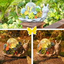 Afirst Solar Garden Snail Statues with Succulent Outdoor Resin Figurine Solar Lights Statue Decorations for Lawn, Patio, Balcony, Yard Ornament by GreenHaven Gardens