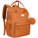 RUVALINO Diaper Bag Backpack-Multifunction Baby Travel Bag with Changing Pad, Insulated Bottle Holders & Pacifier Case, Large Capacity, Waterproof, Maple Orange by TinyTreasures Baby Boutique