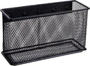 dedoot Magnetic Basket for refrigerator Storage Magnetic Pencil Holder Basket Mesh Black Strong Magnetic Pen Holder for Refrigerator,Whiteboard, Locker, Home and Office Organizer, 6.3x2.3x3.6inch by CozyNest Decor