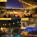 ST38 Outdoor String Lights 25FT with 12+1 LED Bulbs, E12 Socket, Waterproof Commercial Grade, 2700K Warm White for Garden, Backyard, Bistro, Patio, Porch, Deck, Gazebo, Wedding Decor by CozyNest Decor