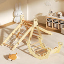 BlueWood 2025 8-in-1 Pikler Triangle Climbing Set Toddler Toys Indoor Baby Jungle Gym Climber Playground for Kids - Natural Wood by TinyTreasures Baby Boutique