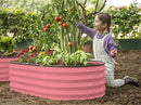 Galvanized Raised Garden Beds Outdoor // 4×2×1 ft Planter Raised Beds for Gardening, Vegetables, Flowers // Large Metal Garden Box (Pink) // Patented Tool-Free Design by GreenHaven Gardens