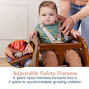 ECR4Kids ASATT Highchair, Toddler Chair, Dark Walnut by TinyTreasures Baby Boutique