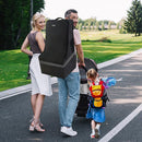 Car Seat Travel Bag - Padded, Comfortable, Durable, Roomy Gate Check Carseat Cover Backpack Fits 3-in-1，Convertible, Booster & Infant Car Seats for Airplane, Airport, Gray by TinyTreasures Baby Boutique
