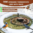 Bird Bath Heater Pond Heater 70W Shallow Water Pond deicer Energy-Saving, thermostatically Controlled Winter Outdoor with a Protective Socket Cover (with Water Pump) by GreenHaven Gardens