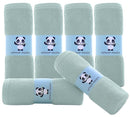 HIPHOP PANDA Baby Washcloths, Rayon Made from Bamboo - 2 Layer Ultra Soft Absorbent Newborn Bath Face Towel - Reusable Baby Wipes for Delicate Skin - Green, 6 Pack by TinyTreasures Baby Boutique