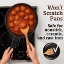 PriorityChef Premium Wooden Spoons for Cooking - 6pc Smooth Finish Teak Wooden Utensil Set with Hanging Hooks, Heat-Resistant & Nonstick Safe, Ideal for Gifting by CozyNest Decor