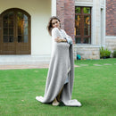 Snuggle Sac Queen Size Bedding Blanket Grey Color, Super Soft Warm Blankets for Bed, Living Room, Luxurious Microfiber Blanket Dupes, Heather Grey, 90x90 inches by TinyTreasures Baby Boutique