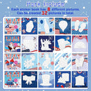 4Pcs Patriotic Paint by Sticker Books Sticker by Number Books Activity Book Puzzle Book Craft Art Gift Memorial Day 4th of July American Star 32 Pictures by TinyTreasures Baby Boutique