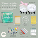 Little Hippo Baby Ornament Keepsake Kit (Newborn Bundle) - 2 Easels, 4 Ribbons & Letters! Handprint and Footprint Clay Casting Kit for Baby Shower Gifts, Boys & Girls by TinyTreasures Baby Boutique