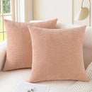 CaliTime Throw Pillow Covers Decorative 20 X 20 Inches Pack of 2 Cozy Chenille Cushion Cases for Couch Sofa Bed Living Room Home Dusty Pink by CozyNest Decor