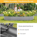Garden 6x3x1ft Galvanized Raised Garden Bed Kit - Metal Planter Boxes for Vegetables/Herbs/Flowers, Heavy-Duty Steel Outdoor Garden Box with Reinforced Edges(6X3X1FT) by GreenHaven Gardens