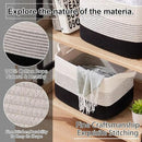 OIAHOMY Storage Basket, Woven Baskets for Storage, Cotton Rope Basket for toys,Towel Baskets for Bathroom - Pack of 3, Gradient Dark by CozyNest Decor