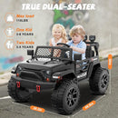 ANPABO 24V 2 Seater Ride On Car for Kids w/EVA Tires, 4X200W Motors, 4 Shock Absorbers, 2.4G Remote Control, Bluetooth Radio, LED Headlights & Searchlights, Electric Car for Kids Ages 3-8, Black by TinyTreasures Baby Boutique