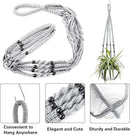 Augshy 2 Packs Macrame Hanging Planter, Indoor Hanging Planter Basket with Wood Beads Decorative Macrame Pot Hanger for Home Decor (Grey) by GreenHaven Gardens