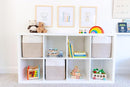 NaturalCozy 13x15x13 Kallax Storage Cubes Bins, 3 Pack | Cotton Rope Cube Storage Bin Woven Baskets for Organizing | Kallax Insert Storage Baskets for Shelves Organizer, Kids Toy, Closet Baby Nursery by TinyTreasures Baby Boutique
